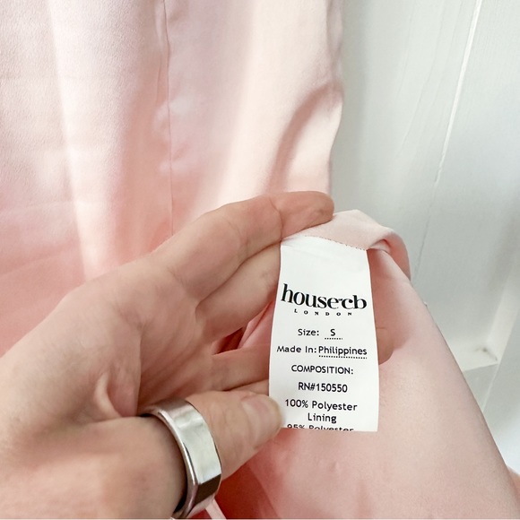 House of CB Gisele Midi Dress Peony Satin Corset Size Small NWT - Picture 8 of 14